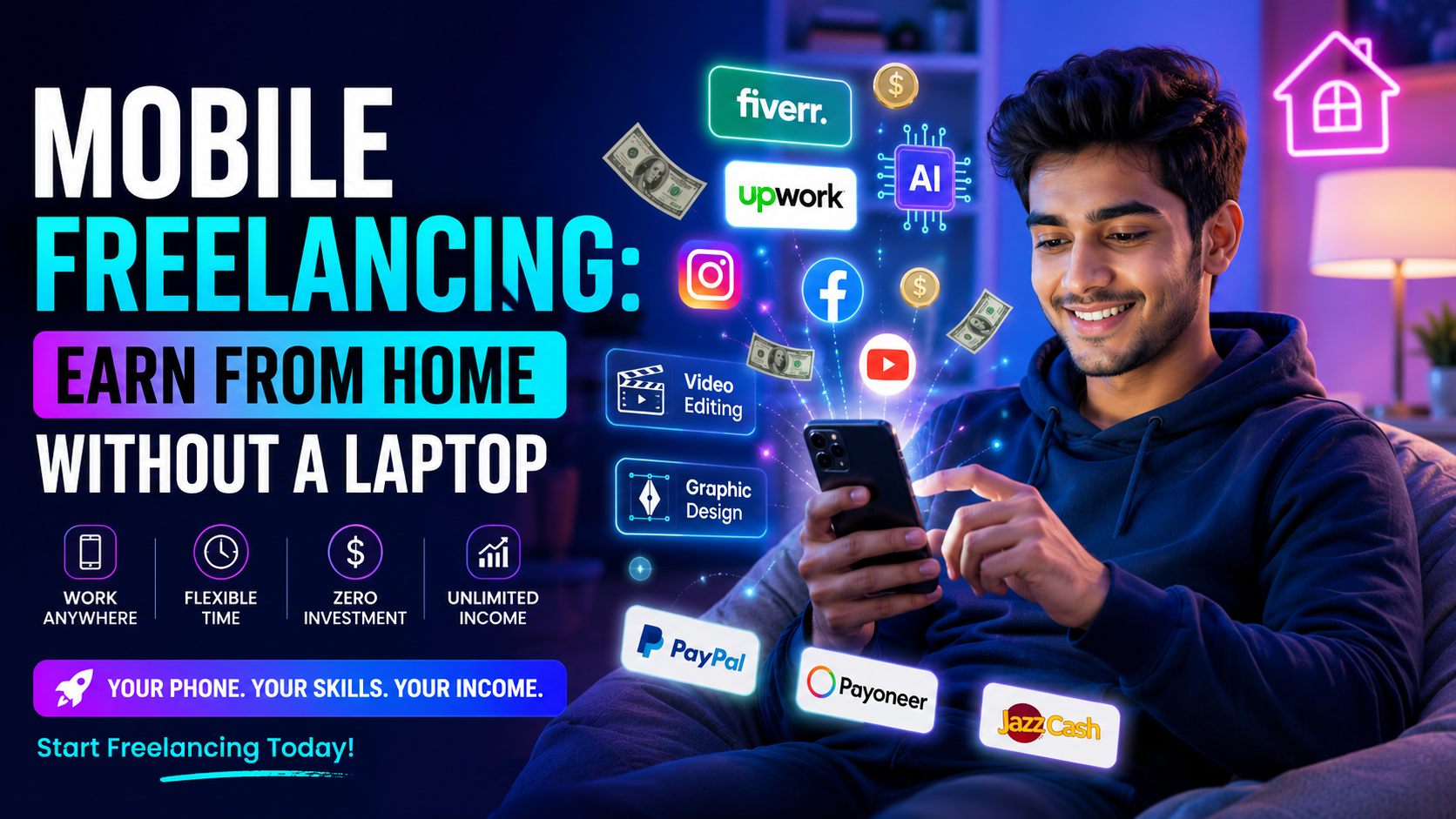 Mobile Freelancing: Earn From Home Without a Laptop